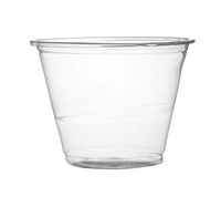 Fineline Super Sips 310992 PET Squat Drinking/Dessert Cup, 9 oz, Clear