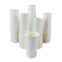 Black Cat Avenue 50 Pack 20oz Disposable Hot White Paper Cups For Hot Drinks Coffee Cocoa Chocolate Latte Cappuccino