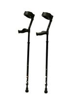 in-Motion Forearm Crutches | Spring Assist | Ergonomic Handles | Articulating Tips (Tall (4'9" - 6'3"), Glossy Black)