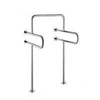 YSXZM Grab Bar 304 Stainless Steel Grab Rails Bathroom Safety Wall-Mounted Anti-Slip Urinal Armrest Wc Toilet Railings (Color : Silver, Size : 6012055CM)