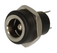 Jameco Valuepro HD-2388D Jack, DC Power, Male, 2.5 mm Jack, Plastic Panel Mount, 12.4 mm L x 7.7 mm Diameter (Pack of 4)