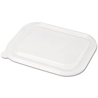 World Centric's Compostable (CTL-CS-3) Clear PLA LID For- 8" X 6" Plant Fiber Take-Out Boxes (Case of 400)