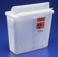 MCK70402820 - Multi-purpose Sharps Container In-Room 1-Piece 11H X 10.75W X 4.75D Inch Translucent Base Horizontal Entry Lid