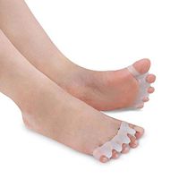Toe Separators for Bunions Corrector Hammer Toes Used for Running Yoga Practice Nighttime - Universal Size 2 Pairs White