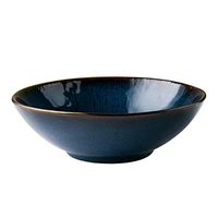 Bowl Ceramic Fruit Salad Bowl Ramen Bowl Soup Bowl Bucket Bowl Bowl Household Tableware Blue Bowl Gift) Household tableware, retro bowl