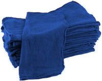 100 industrial shop cleanup rags/towels blue 14''x13''
