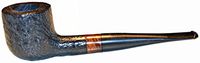 Carey Magic Inch Pipe - Straight Black Rustic Pot