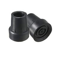 2Pcs Wearable Rubber Crutch Tips End Cover Tips Cane Pad Heavy Metal Ferrule Bottom 19mm Walking Stick Accessories