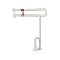 CGF-Grab Bars U Type Free Standing Toilet Armrest/Floor Type Barrier-Free Disabled Old Man Handle(White)