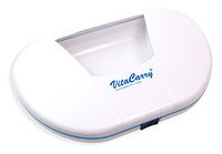 Gasketed Vitacarry 7 Compartment Pill Box Holds up to 150 Pills Waterproof (White 7 Compartment)