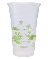 Minima 20 oz, 500 Count Compostable Cold Cups – 100% BPI-CERTIFIED Compostable certified Drink Cups (Leaves Design)