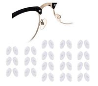 20 Pairs 15mm Soft Clear Anti-Slip Silicone Gel Air Chamber Screw in(Without Screws) Nose Pads Oval Nosepads Glasses Cushion Holder for Sunglasses Eyeglasses Reading Glasses
