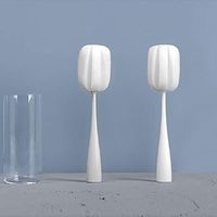 NUOMI Glass Cup Sponges Brushes 2 Pack Scrubbers for Cleaning Dishes, Bottles, Mugs, Long-Handle