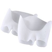 Toe Separators/Corrector gLoaSublim,1 Pair Bunion Treatment Corrector Silicone Forefoot Pad Big Toe Separator Sleeve - White