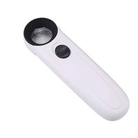 ElectroOptix Luminous Magnifier with LED Lighting Micro Microphone Handheld 40X Hd Optical Glasses Lens for Jewelry Identification, 20mm Loupe