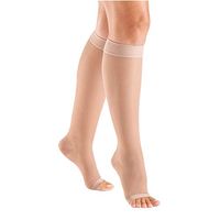 Women's Support Plus Open Toe Stockings - 15-20 mmHg Moderate Compression - Beige - Small