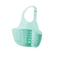 Greatstar Sink Caddy Sponge Holder,Kitchen Bathroom Sponge Soap Holder,Rubber Faucet Water Draining Hanging Holder (Blue)