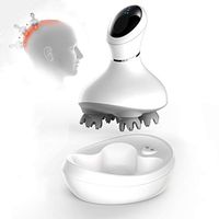 UPANV Electric Head Scalp Massager with 4 Removable Heads Attachments for Stress Release & Hair Deep Clean,Waterproof Portable Head Massager