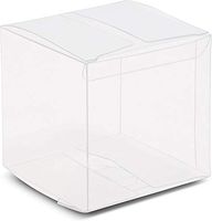 Clear Favor Boxes, Plastic Gift Box for Weddings (3 x 3 x 3 in, 50 Pack)