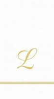 Entertaining with Caspari Monogram Initial L Paper Guest Napkins, Pack of 15