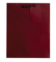 Jillson Roberts 6-Count Medium 8" x 10" x 4" All-Occasion Gift Bags Available in 20 Solid Colors, Burgundy Matte