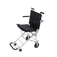 MLX Wheelchair, Aluminum Alloy Wheelchair Folding High Quality Car Elderly Disabled Scooter (Color : Black, Size : Seat Width 40cm)