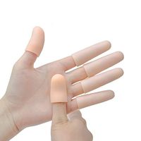 HUI JIN Fabric Finger Cushion Silicone Gel Finger Sleeves Protector