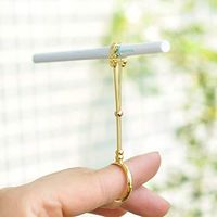 Cigarette Holder Extendable Clip,Elegant Lady Smoker Cigarette Holder Ring, Smoking Holder for Women Men Smoker Hands Free Finger Cigarette Holder Ring Sendk