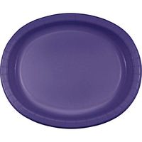 Club Pack of 96 Purple Disposable Premium Strength Paper Party Banquet Dinner Plates 12"
