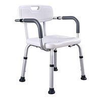 Adjustable Bath Chair Shower Chair Disabled Bath Chair Pregnant Women Shower Chair Aluminum Alloy Anti-Skid Bathroom Bath Stool with Backrest and Handle