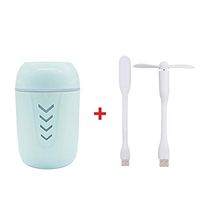 Creative gift three-in-one humidifier mini essential oil humidifier portable home aromatherapy machine car USB fan night light BBSL (Pink)