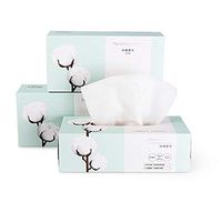 Set of 3 PurCotton Quality Cotton Tissue 100% Cotton 100pc/BX Pack 200mmx200mm Sheet Super Soft 原厂正品 (300 Pack)