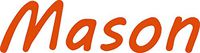 hBARSCI Mason Vinyl Decal - 5 Inches - for Cars, Trucks, Windows, Laptops, Tablets, Outdoor-Grade 2.5mil Thick Vinyl - Orange