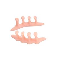 QQA Gel Toe Separators Spreader (4 Pcs) Fight Bunion Dancers and Athletes Day and Night Universal Men Women