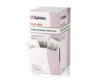 Safetec Triple Antibiotic Ointment .5g Pouch (144 Count Box) First Aid Ointment for Cuts and Scrapes (Pack of 6 Boxes)