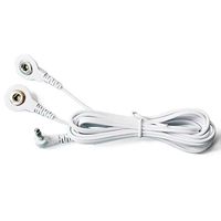 3.5mm {Headphone Jack} Replacement Electrode Wires Standard Connection Snap 3.5mm Cable for Tens EMS Massage Units (2 Pack)