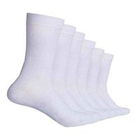 Compression Socks for Diabetics 6 Packs (White, Small-Medium)