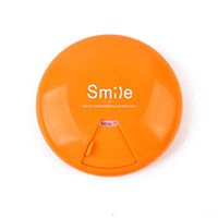 Elaco Small Medicine Box, Portable Pill Case For Travel Rotate 7 Days Drugs Organizer Pills Dispenser (Orange)