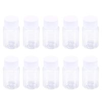 Iplusmile 10pcs 30ml Empty Potable Clear Plastic Medicine Pill Bottle Container Cosmetic Bottle with Lid for Pill Tablet Liquid Water Sample