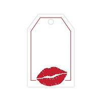 Red Lips Printed Gloss Gift Tags - 2 1/4 x 3 1/2in. (50)