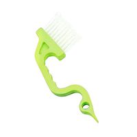 Slendima 7.48" x 3.35" Air Louvers Tube Hand-held Cleaning Brush Home Kitchen Doors Trench Cleaning Tools Green