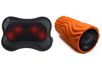 Zyllion Back Massager & Vibrating Foam Roller (Orange)