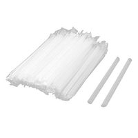 uxcell PP Birthday Party Drinking Water Coffee Juice Tea Disposable Straws 100 Pcs Clear