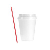 (1000 Sets) 8 oz White Paper Hot Cups with Dome Lids with Free Bonus Stirrers, Disposable to Go Coffee Cups with Travel Lids, Ideal for Latte, Cappuccino, Tea & Chocolate