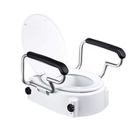 Toilet Handrails Toilet Booster with Armrests Toilet Heightening Pad Toilet Elderly Pregnant Woman Toilet Lift Toilet Safety Frames Rails (Color : White, Size : 523839cm)