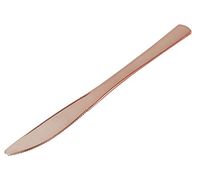 AngosBasics Rose Gold Plastic Knives Set | 125 Count Heavy Duty Plastic Utensils | Disposable Knives for Weddings, Receptions, Dinners Parties or Any Catering Event | 125 Knives