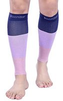 Doc Miller Calf Compression Sleeve 1 Pair 15-20 mmHg Firm Support Graduated for Sports Running Recovery Shin Splints Varicose Veins (BluLilMav L)