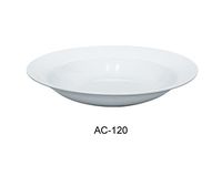 Yanco AC-120 ABCO 12" Pasta Bowl, 30 oz Capacity, Porcelain, Super White, Pack of 12
