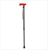 STARPROL Stick Canes for Men and Women Fashionable Walking Cane Stick with Single Foot pad Tips Self Standing Heavy Duty Adjustable Light Weight Hand Crutch with T Wooden Handle Aluminum Black