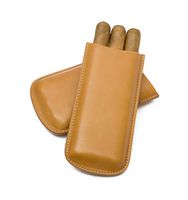 Tampa Fuego Cigar Case Genuine Leather Natural Lined Standard